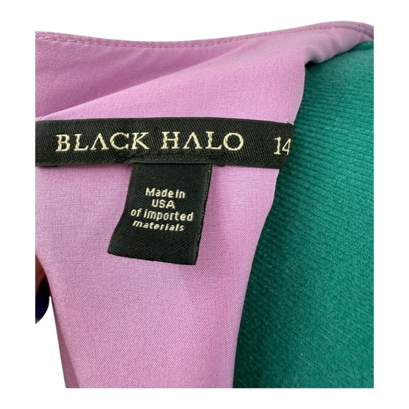 Black Halo Lilac Brett Drape Mini Dress Sleeveless Crepe in Lilac - Picture 5 of 9